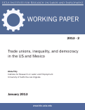 Cover page: Trade unions, inequality, and democracy in the US and Mexico