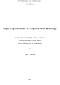 Cover page: Triple Cup Products in Heegaard Floer Homology