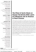 Cover page: The Effect of Cyclic Strain on Human Fibroblasts with Lamin A/C Mutations and Its Relation to Heart Disease