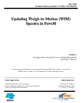 Cover page: Updating Weigh-in-Motion (WIM) Spectra in PaveM