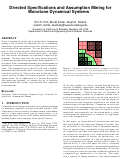 Cover page: Directed Specifications and Assumption Mining for Monotone Dynamical Systems