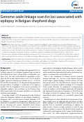Cover page: Genome-wide linkage scan for loci associated with epilepsy in Belgian shepherd dogs