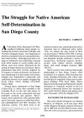 Cover page: The Struggle for Native American Self-Determination in San Diego County