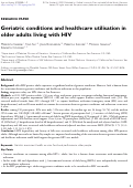 Cover page: Geriatric conditions and healthcare utilisation in older adults living with HIV.
