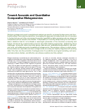 Cover page: Toward Accurate and Quantitative Comparative Metagenomics