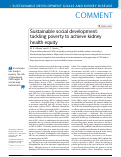 Cover page: Sustainable social development: tackling poverty to achieve kidney health equity