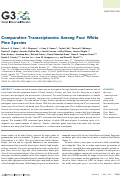 Cover page: Comparative Transcriptomics Among Four White Pine Species
