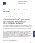 Cover page: Pleiotropic Analysis of Lung Cancer and Blood Triglycerides