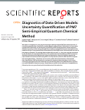 Cover page: Diagnostics of Data-Driven Models: Uncertainty Quantification of PM7 Semi-Empirical Quantum Chemical Method