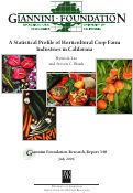 Cover page: A Statistical Profile of Horticultural Crop Farm Industries in California