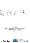 Cover page of Responses of Harmful Algal Bloom-Causing Phytoplankton Taxa to Atmospheric Rivers Along the California Coast