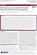 Cover page: E90 subunit vaccine protects mice from Zika virus infection and microcephaly