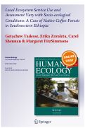 Cover page: Local Ecosystem Service Use and Assessment Vary with Socio-ecological Conditions: A Case of Native Coffee-Forests in Southwestern Ethiopia