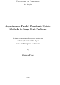 Cover page: Asynchronous Parallel Coordinate Update Methods for Large Scale Problems