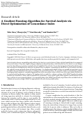 Cover page: A Gradient Boosting Algorithm for Survival Analysis via Direct Optimization of Concordance Index