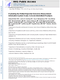 Cover page: Evaluating the Patient-Reported Outcomes Measurement Information System scales in acute intermittent porphyria.
