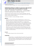 Cover page: Self-harming behavior in relation to exposure to inter-personal violence among youth and young adults in Colombia.