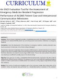 Cover page: An OSCE Evaluation Tool for the Assessment of Emergency Medicine Resident Progression Performance of ACGME Patient Case and Interpersonal Communication Milestones