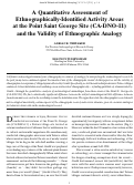Cover page: Quantitative Assessment of Ethnographically-Identi ed Activity Areas at the Point Saint George Site (CA-DNO-11) and the Validity of Ethnographic Analogy