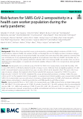 Cover page: Risk factors for SARS-CoV-2 seropositivity in a health care worker population during the early pandemic