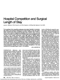 Cover page: Hospital competition and surgical length of stay