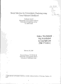 Cover page: Model selection for probabilistic clustering using cross-validated likelihood