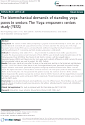 Cover page: The biomechanical demands of standing yoga poses in seniors: The Yoga empowers seniors study (YESS)