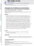 Cover page: Photography and Social Media Use in Community‐Based Participatory Research with Youth: Ethical Considerations