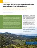 Cover page: Soil health practices have different outcomes depending on local soil conditions