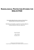 Cover page: Radiological Protection Studies For NGLS XTOD