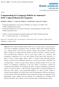 Cover page: Compensating for Language Deficits in Amnesia I: H.M.’s Spared Retrieval Categories