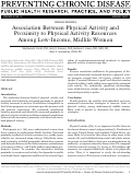 Cover page: Association between physical activity and proximity to physical activity resources among low-income, midlife women.