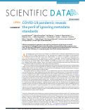 Cover page: COVID-19 pandemic reveals the peril of ignoring metadata standards