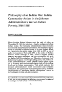 Cover page: Philosophy of an Indian War: Indian Community Action in the Johnson Administration's War on Indian Poverty, 1964–1968