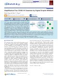 Cover page: Amplification-Free COVID-19 Detection by Digital Droplet REVEALR