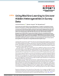 Cover page: Using Machine Learning to Uncover Hidden Heterogeneities in Survey Data