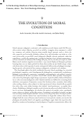Cover page: THE EVOLUTION OF MORAL COGNITION