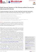 Cover page: Draft Genome Sequence of the Ectomycorrhizal Ascomycete Sphaerosporella brunnea