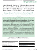 Cover page: Paired Phase II Studies of Erlotinib/Bevacizumab for Advanced Bronchioloalveolar Carcinoma or Never Smokers With Advanced Non–Small-cell Lung Cancer: SWOG S0635 and S0636 Trials