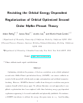 Cover page: Revisiting the Orbital Energy-Dependent Regularization of Orbital-Optimized Second-Order Møller–Plesset Theory