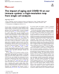 Cover page: The impact of aging and COVID-19 on our immune system: a high-resolution map from single cell analysis