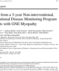 Cover page: Results from a 3-year Non-interventional, Observational Disease Monitoring Program in Adults with GNE Myopathy