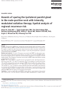 Cover page: Hazards of sparing the ipsilateral parotid gland in the node-positive neck with intensity modulated radiation therapy: Spatial analysis of regional recurrence risk