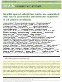 Cover page: Smaller spared subcortical nuclei are associated with worse post-stroke sensorimotor outcomes in 28 cohorts worldwide