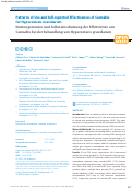 Cover page: Patterns of Use and Self-reported Effectiveness of Cannabis for Hyperemesis Gravidarum