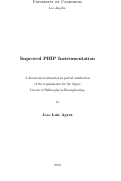 Cover page: Improved PHIP Instrumentation