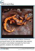 Cover page: Asymmetric Reproductive Isolation Between Terminal Forms of the Salamander Ring Species Ensatina eschscholtzii Revealed by Fine-scale Genetic Analysis of a Hybrid Zone