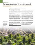 Cover page: The rapid evolution of UC cannabis research