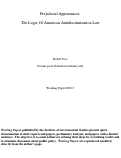 Cover page: Prejudicial Appearances: The Logic of American Antidiscrimination Law