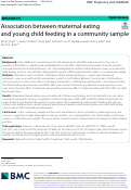 Cover page: Association between maternal eating and young child feeding in a community sample